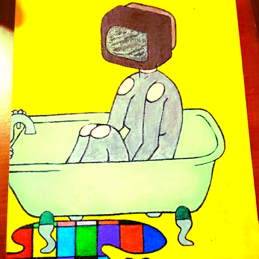 TV Head Canvas Painting